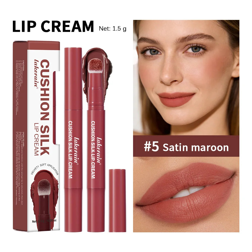 Lakerain Cushion Silk Lip Cream Matte Velvet Lip Glaze Blush - 28
