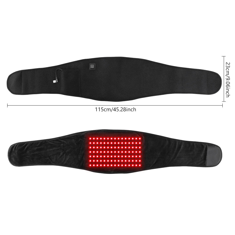USB Red Light Waist Belt Heating Pad for Cramps and Back Pain - 16