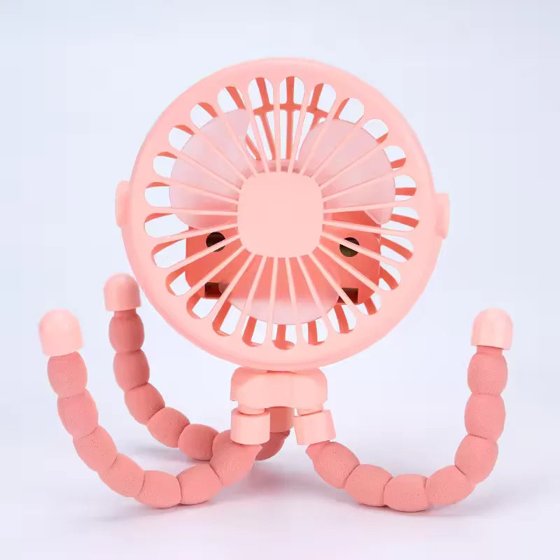Portable Baby Stroller Fan Rechargeable Flexible Tripod Desk Fan - 10