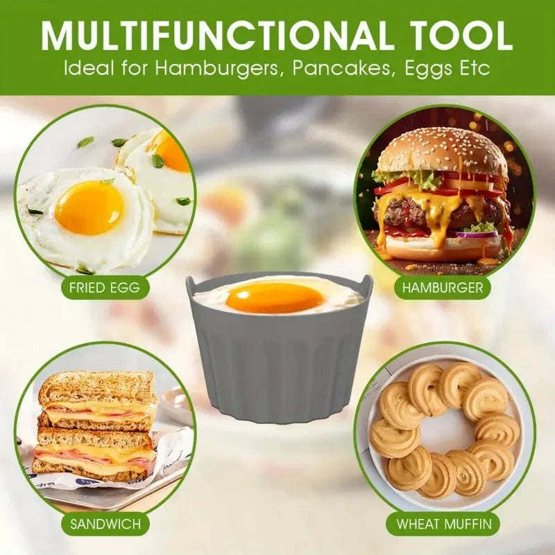 Silicone Air Fryer Baking Cups Nonstick Muffin Ramekins Egg Cooker Set