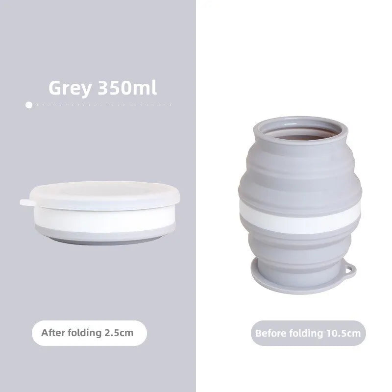 Portable Silicone Collapsible Cup Foldable Travel Mug for Hot Drinks - 29