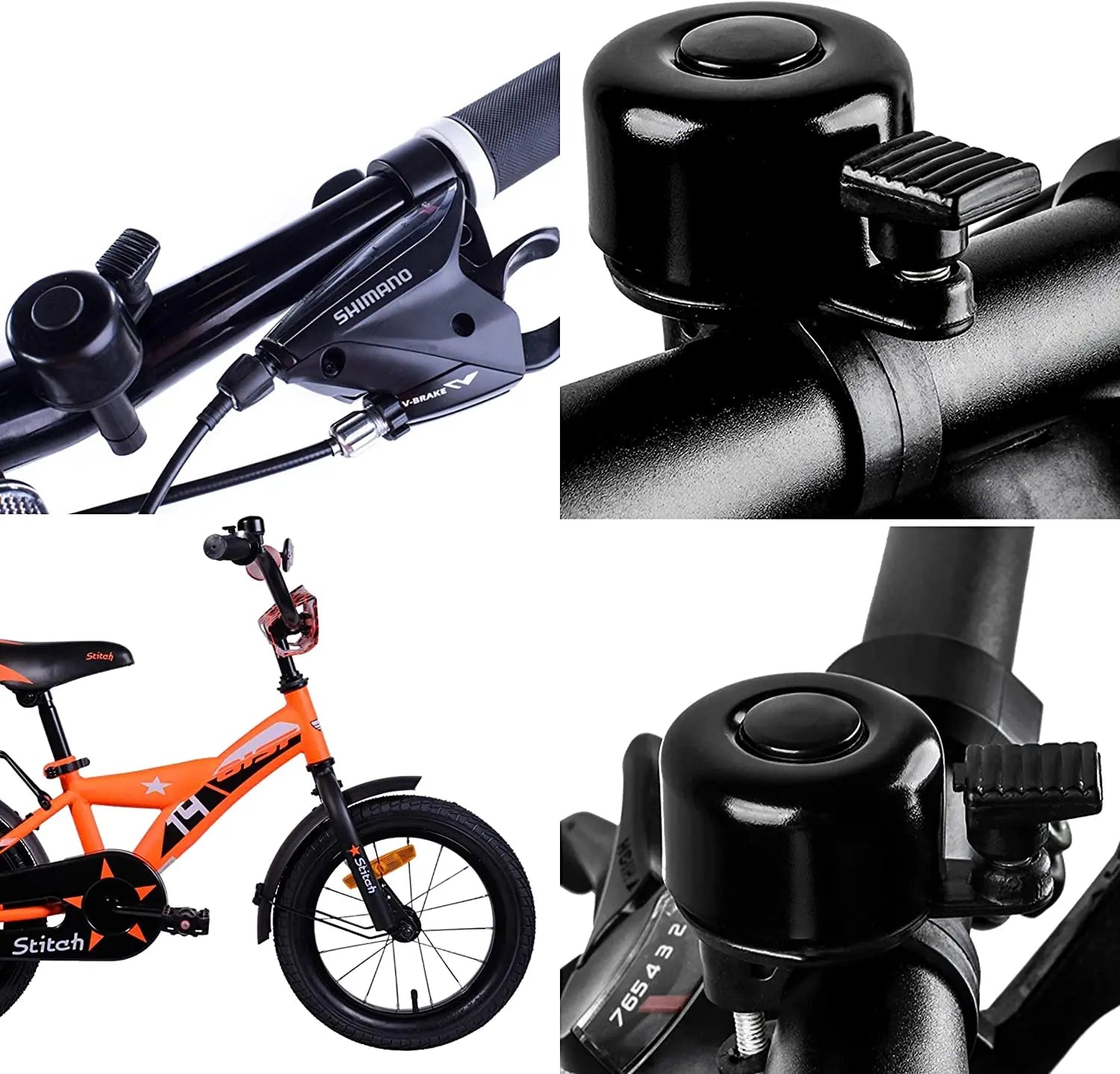 Classic Aluminum Bike Bell Mountain Road Cycling Handlebar Safety Horn - 14