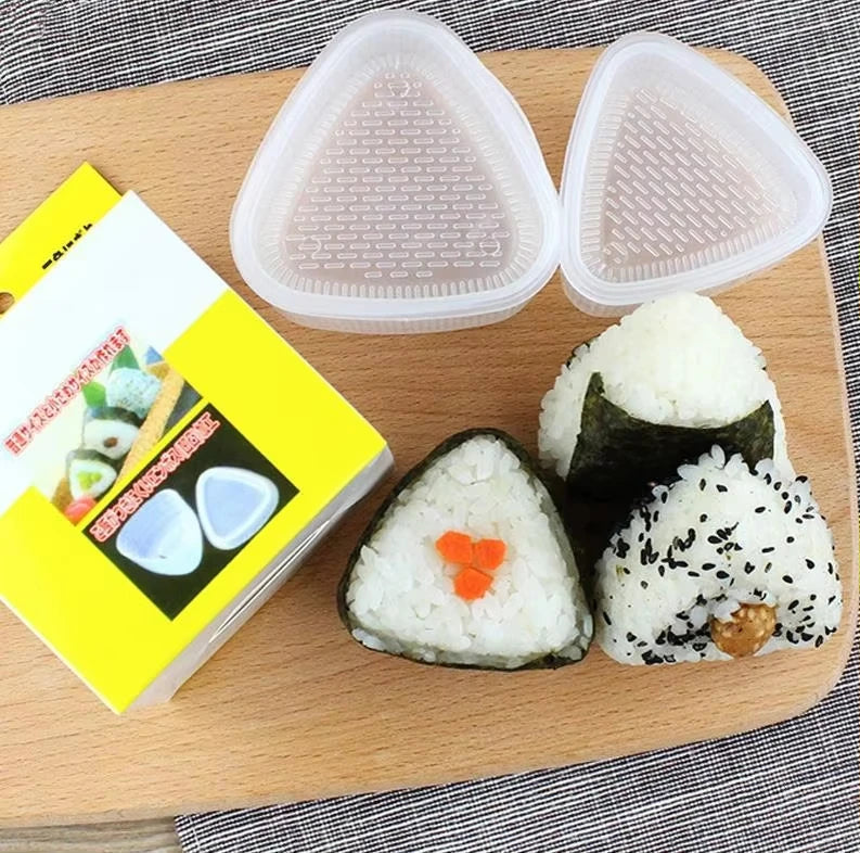 2pc Triangle Sushi Onigiri Mold Set Rice Ball Press Maker Bento Tool
