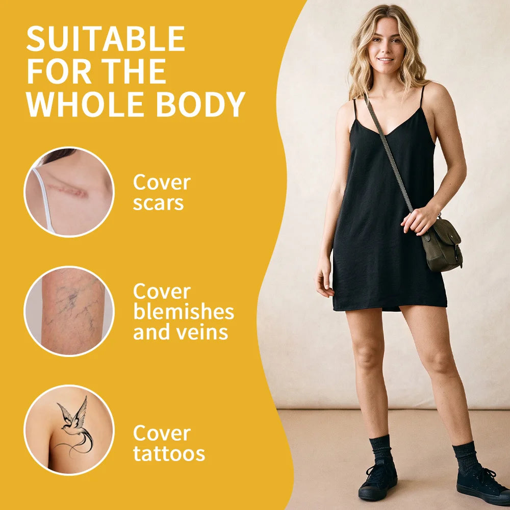 Waterproof Body Concealer Makeup For Tattoos Scars And Veins - 4