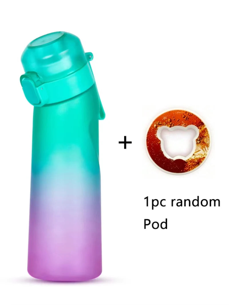 Gradient Scented Water Bottle with Flavor Pods 650ml Sports Drink Cup - 11