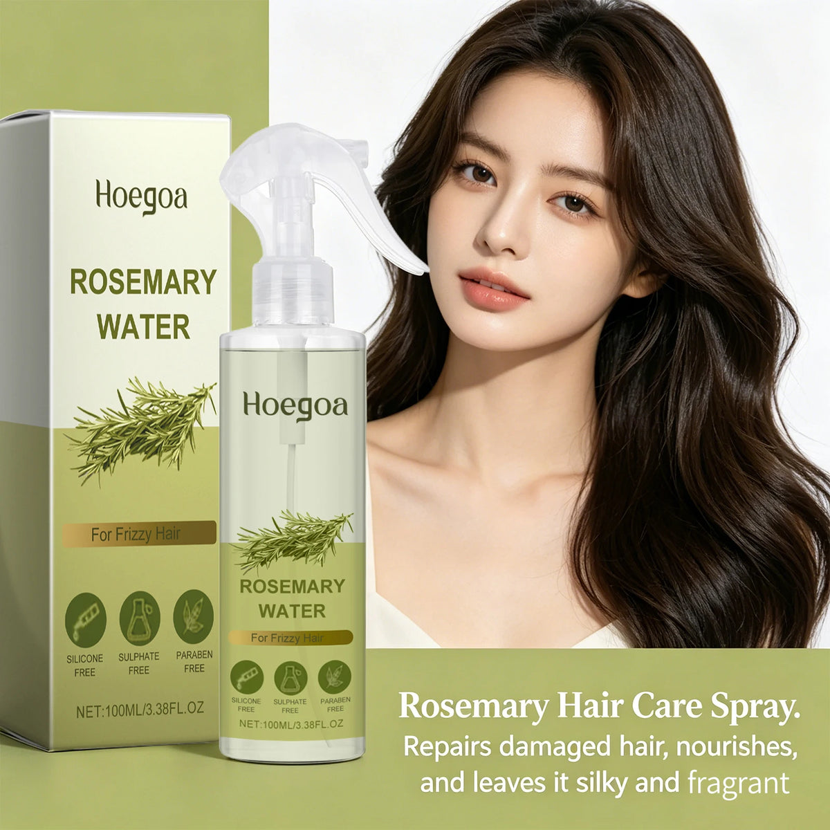 Rosemary Hair Spray for Oil Control & Frizz Repair