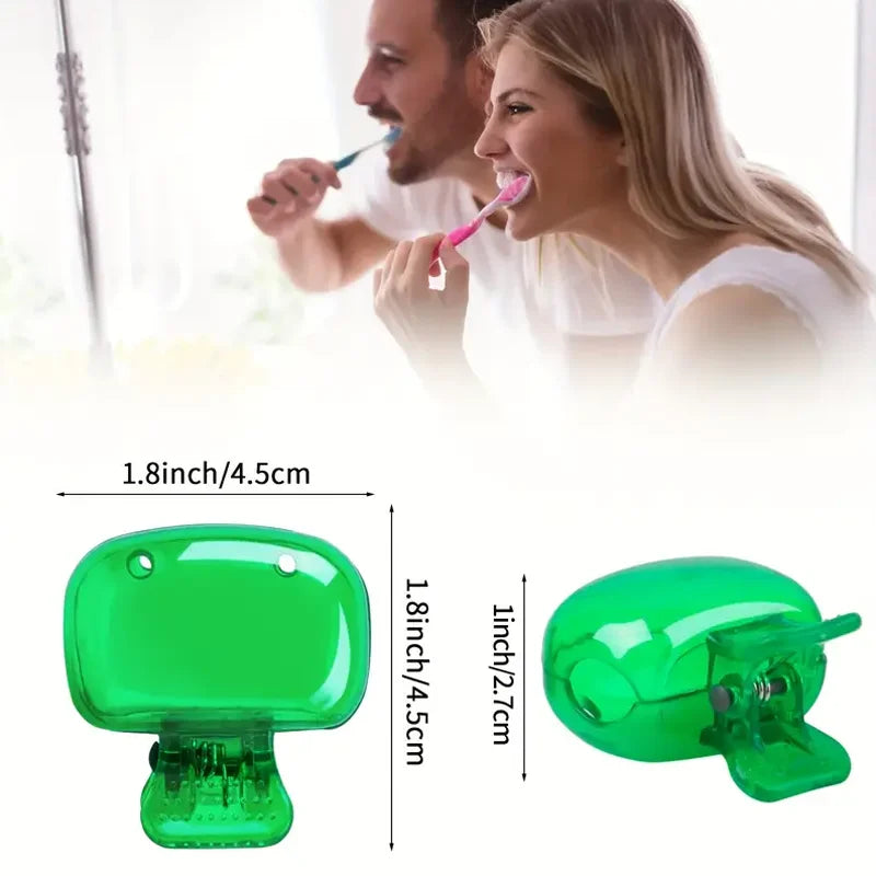 4 Pack Portable Toothbrush Travel Case Protective Head Cover Clip