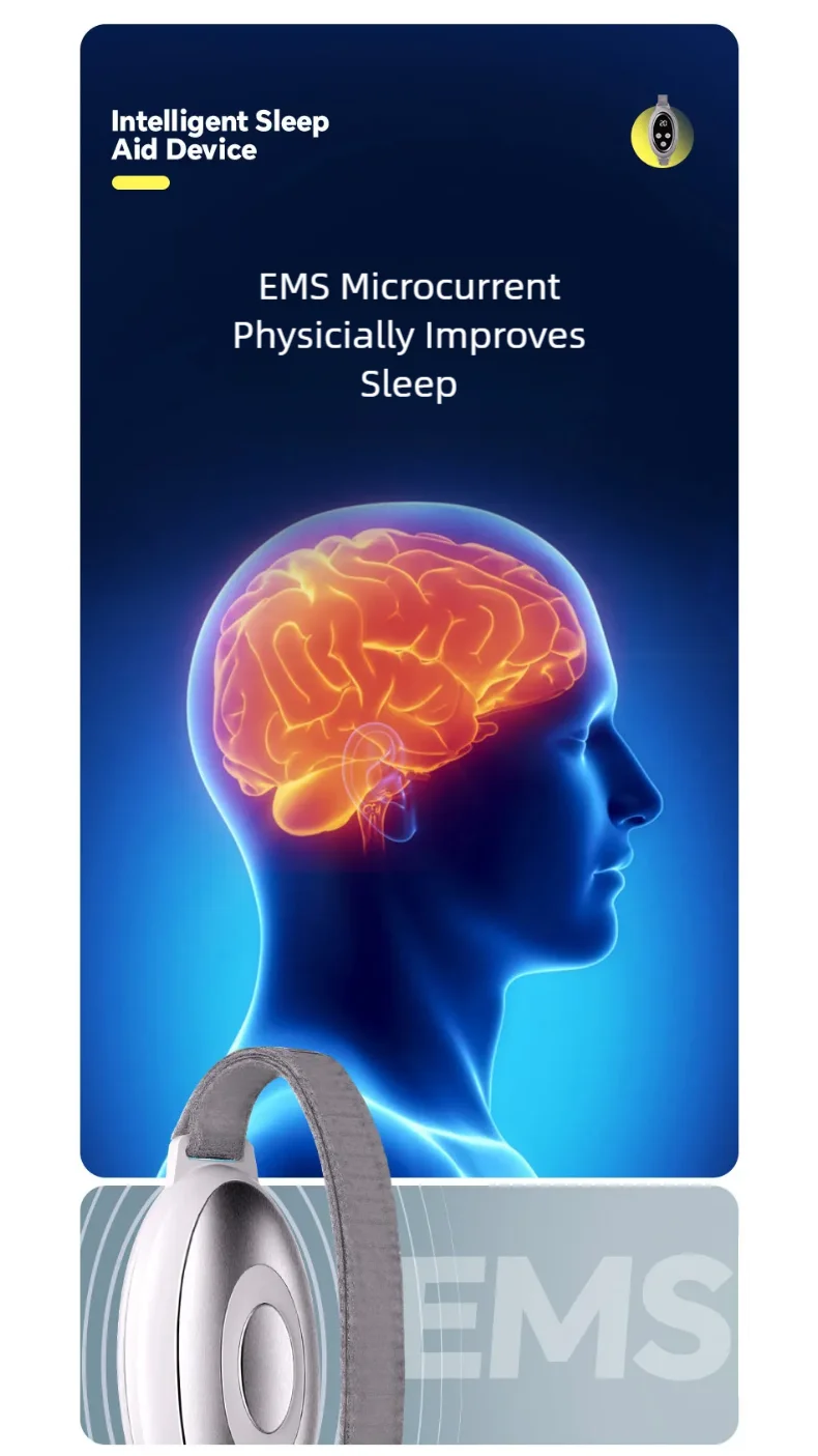 Microcurrent Sleep Aid Device EMS Pulse Massager Insomnia Relief