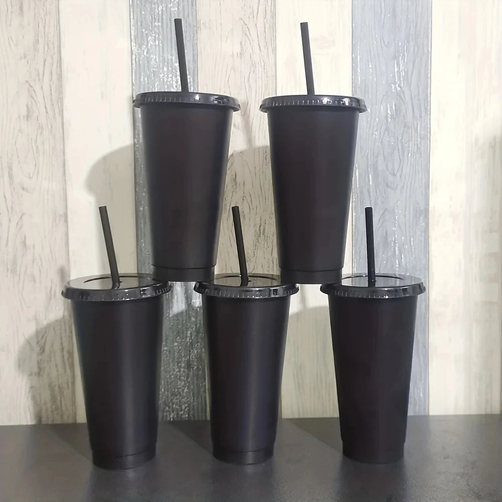 Reusable Glitter Tumbler Cups with Lids and Straws for Party Drinks - 3