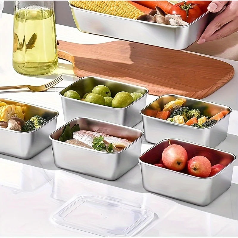 Stainless Steel Food Storage Containers Leakproof Stackable Set - 13