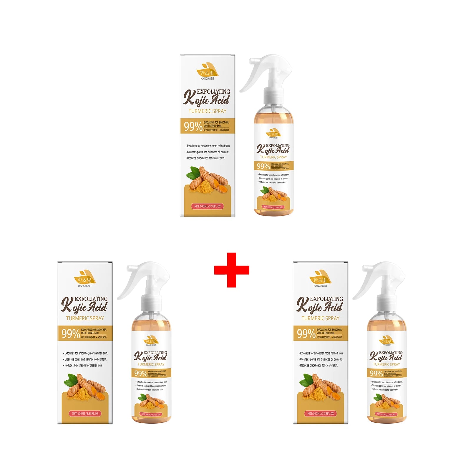Kojic Acid Turmeric Exfoliating Spray Brightening Facial Mist - 14
