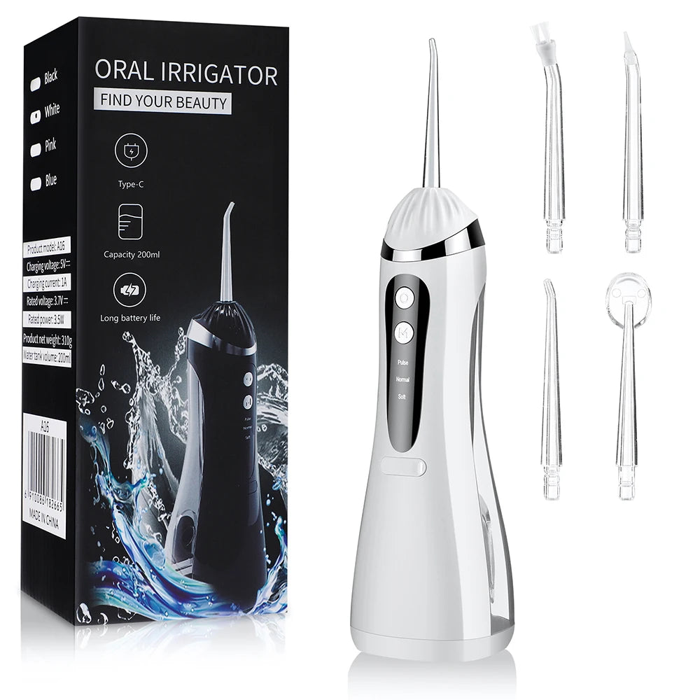 Portable Oral Irrigator Rechargeable Dental Water Flosser