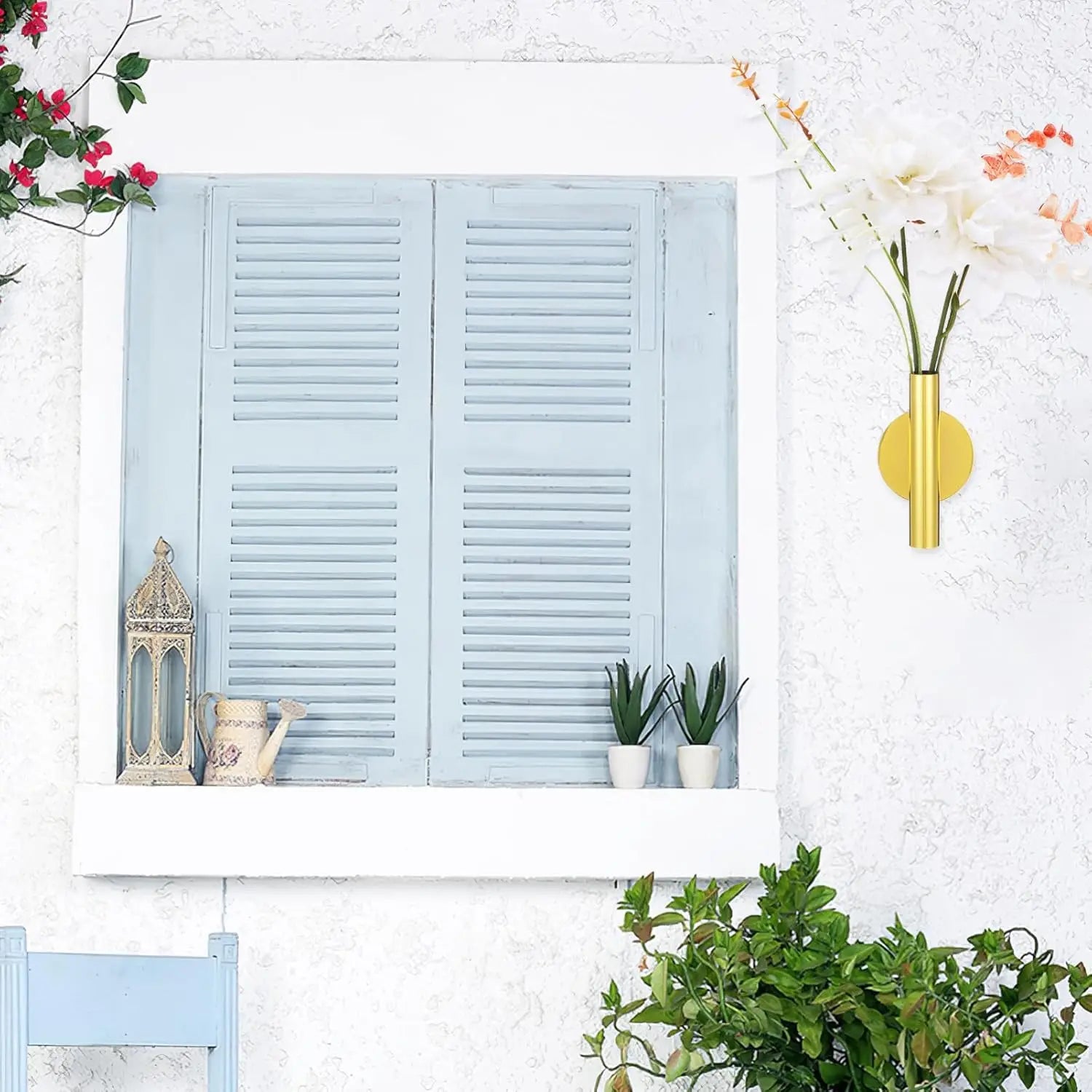 Modern Wall Mounted Metal Flower Vase Nordic Hanging Plant Holder Decor - 12