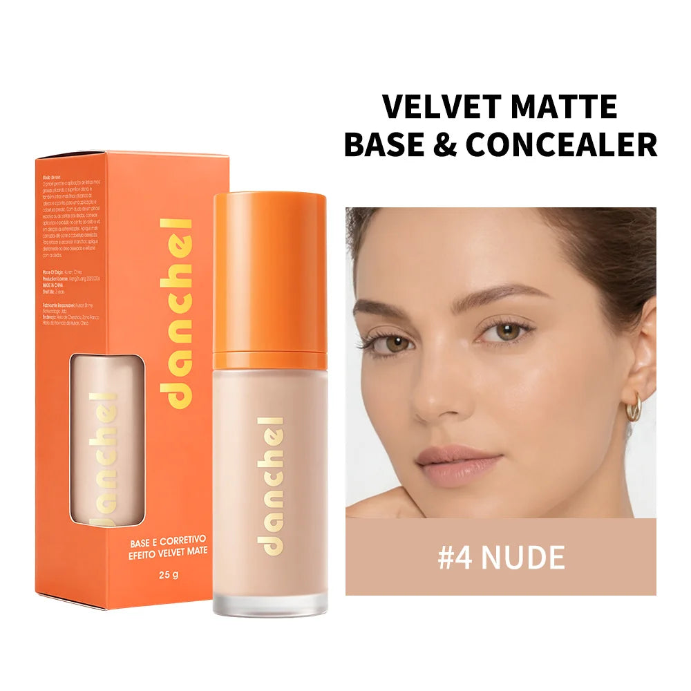 2-in-1 Liquid Foundation & Concealer Matte Face Makeup