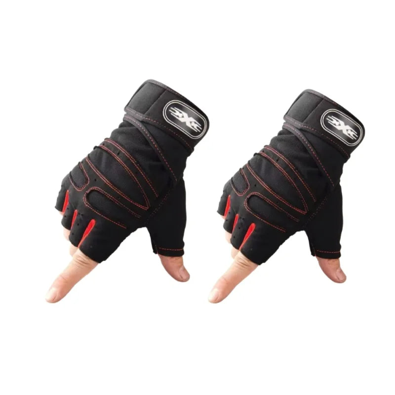 Unisex Half Finger Sports Gloves Fitness Gym Cycling Wrist Support
