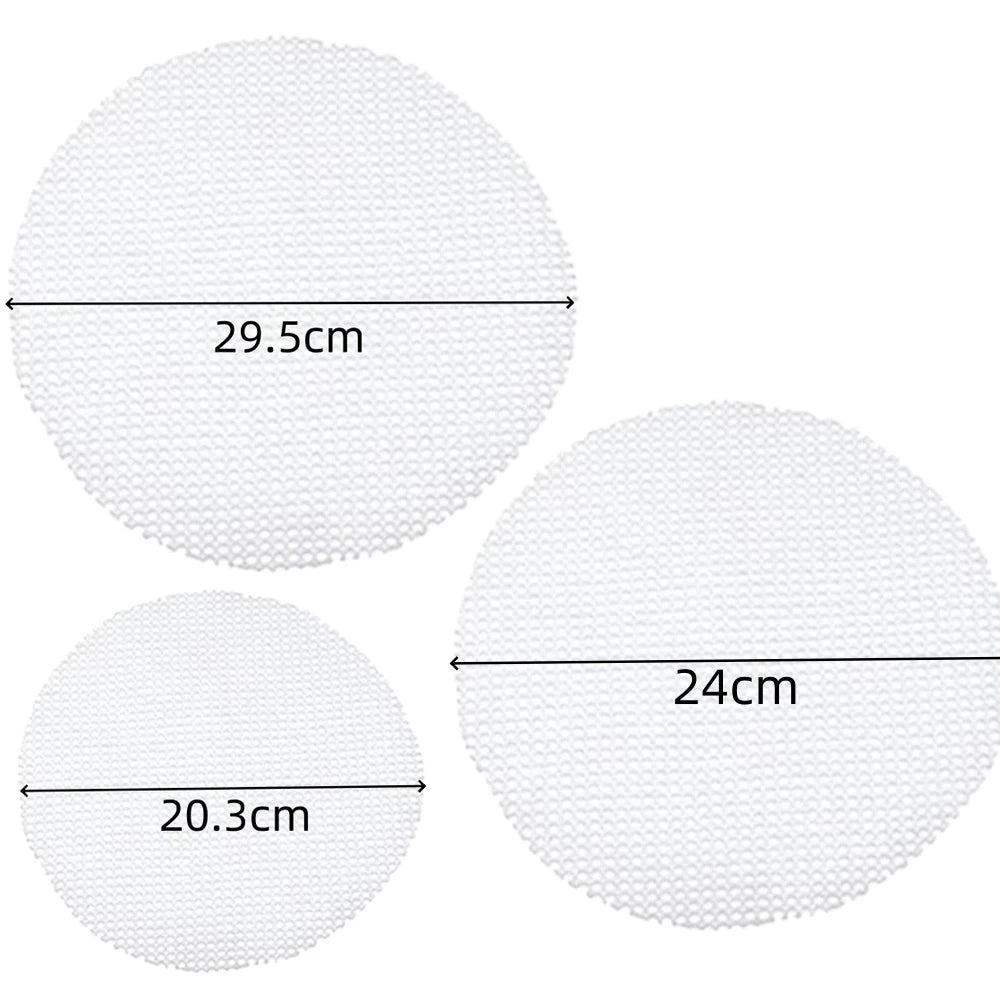 5pcs Reusable Silicone Steamer Mesh Pads Non-Stick Bamboo Liner Mats