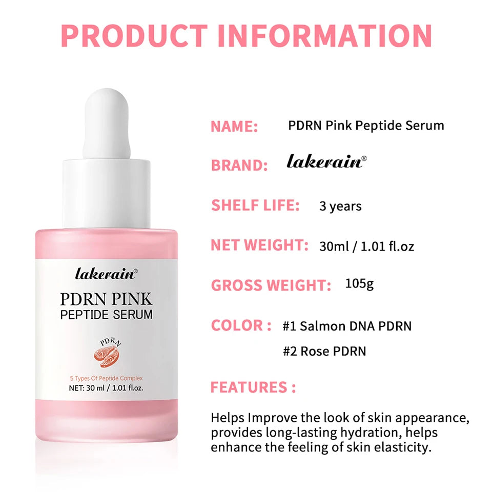 Lakerain Pore Toner Pad and Pink Peptide Facial Serum Skincare Set