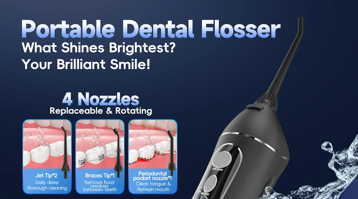 Cordless Water Flosser Dental Oral Irrigator Teeth Cleaner F18