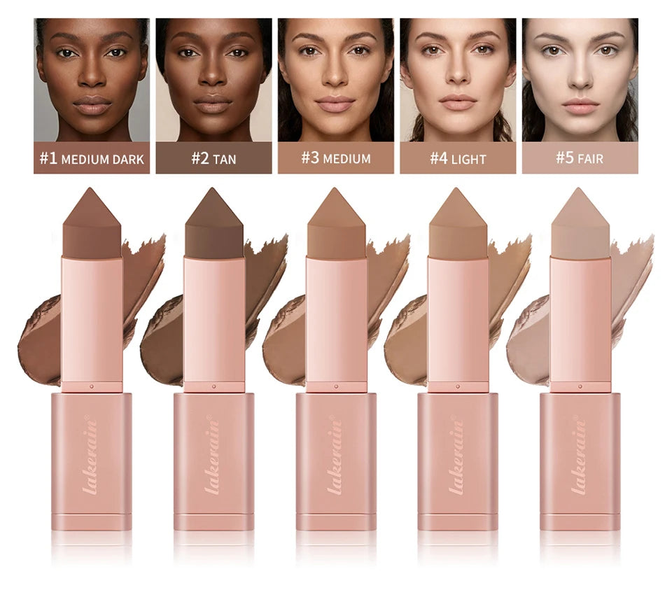 2 in 1 Cream Bronzer and Contour Stick Makeup - 8