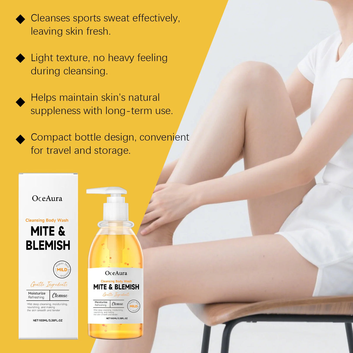 Anti Mite Acne Control Cleansing Body Wash Shower Gel