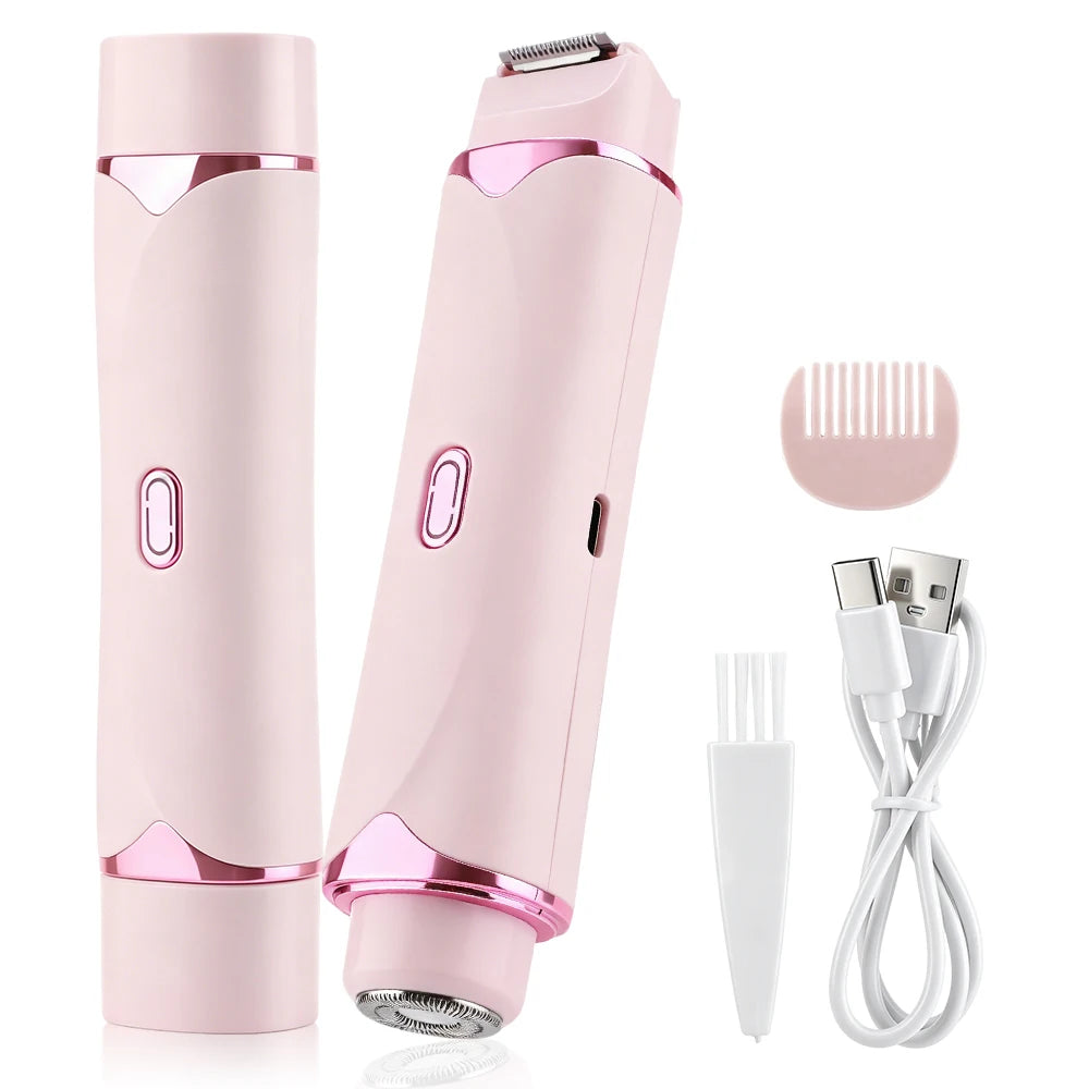 2 in 1 Dual Head Women Electric Razor Bikini Trimmer