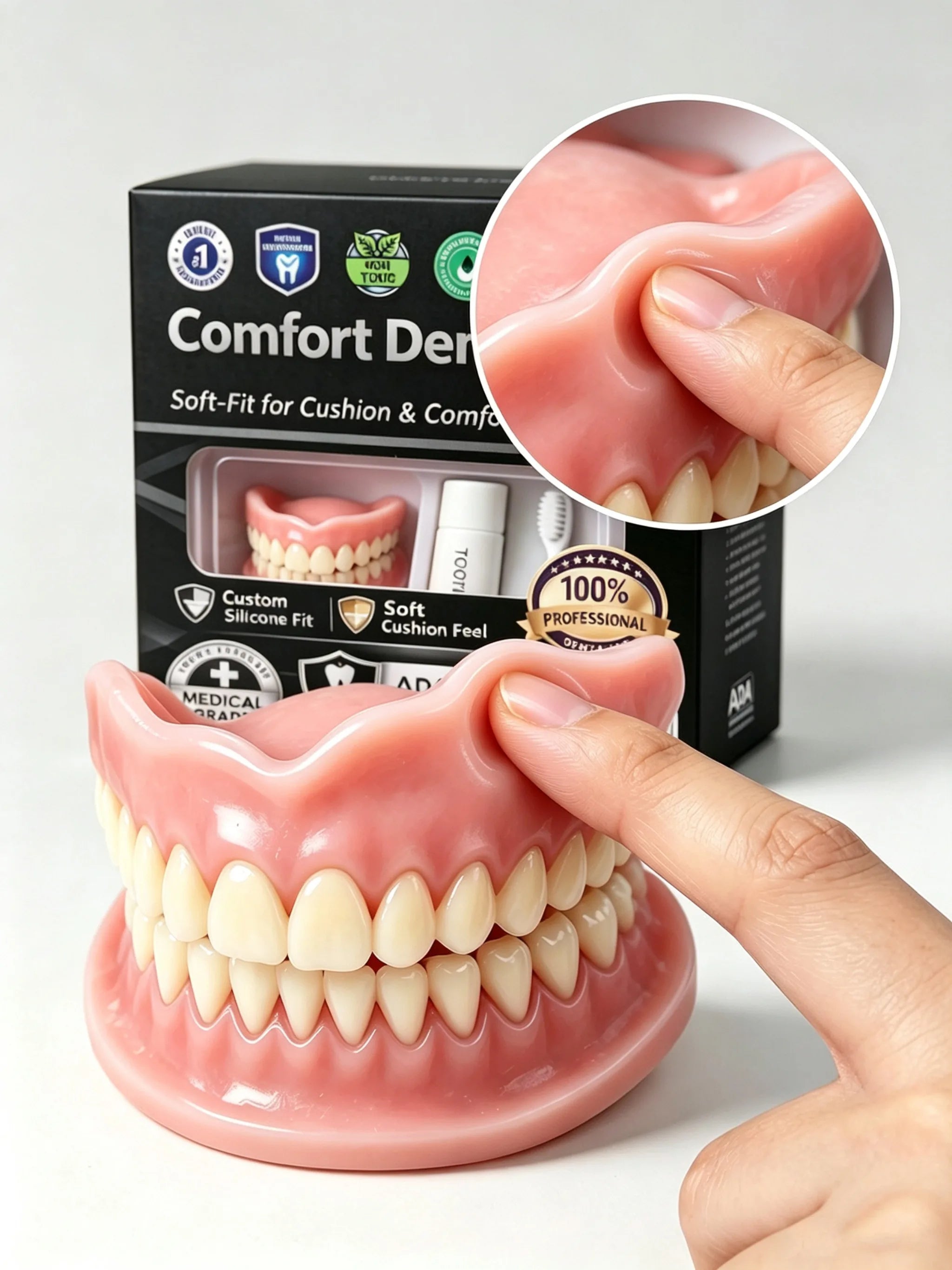 Moldable Silicone False Teeth Kit Cosmetic Smile Denture - 8