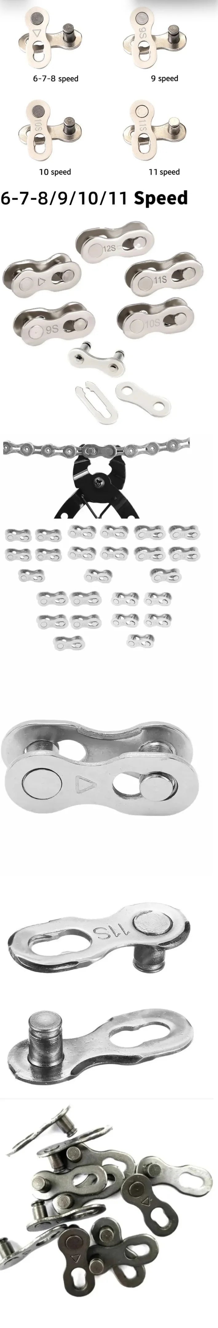 5 Pair Gold Bicycle Chain Quick Link Connector for 6 to 12 Speed Bikes