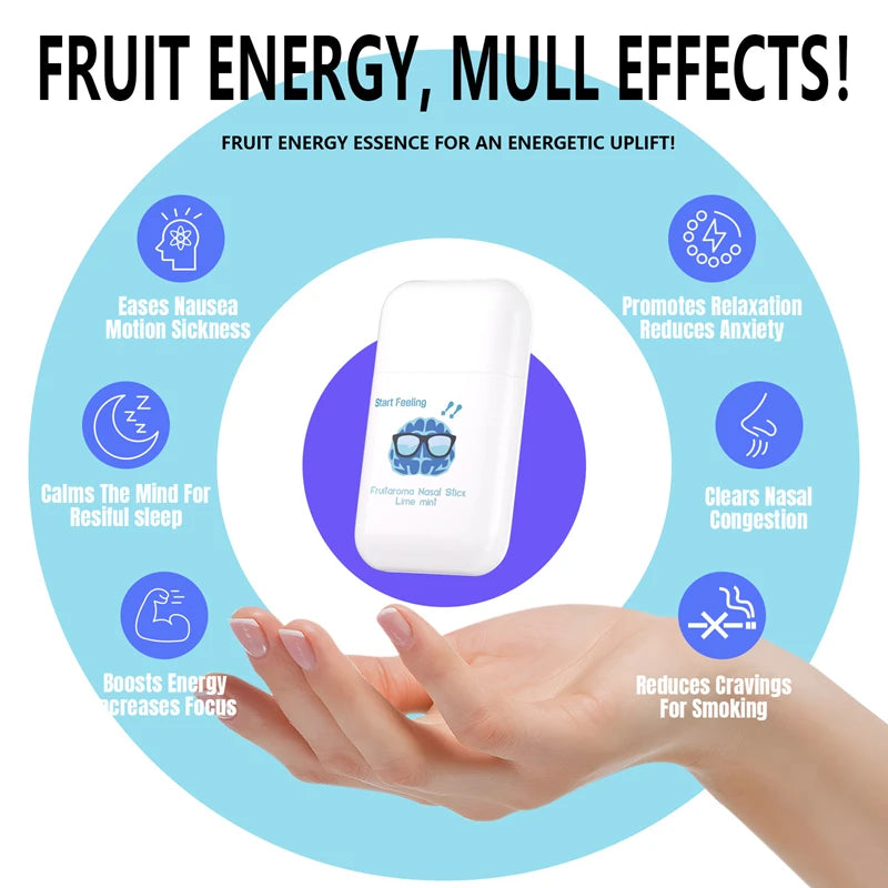 Men Nasal Suction Energy Stick Fruit Flavored Cool Oil Inhaler