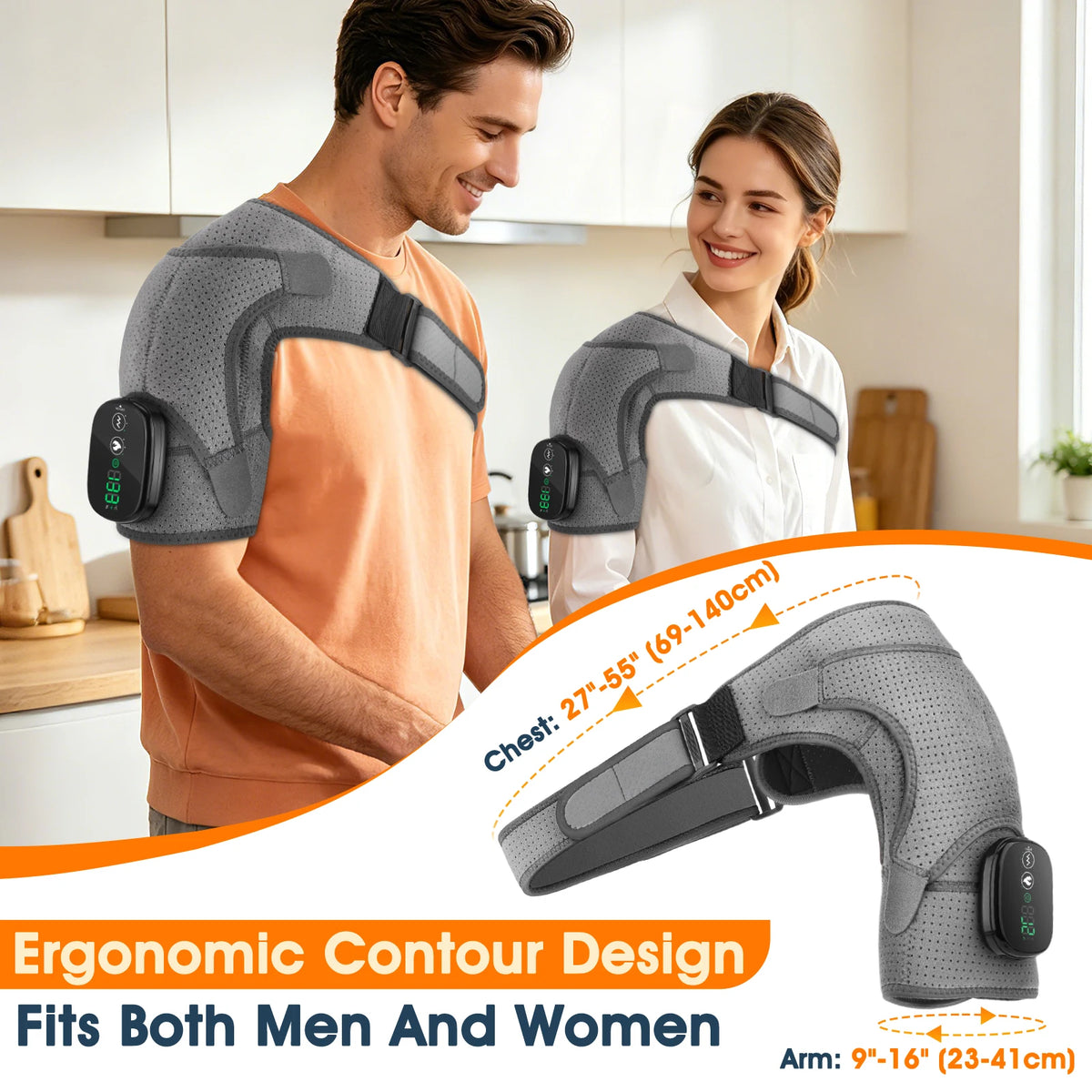Cordless Neck and Shoulder Massager with Heat and Vibration