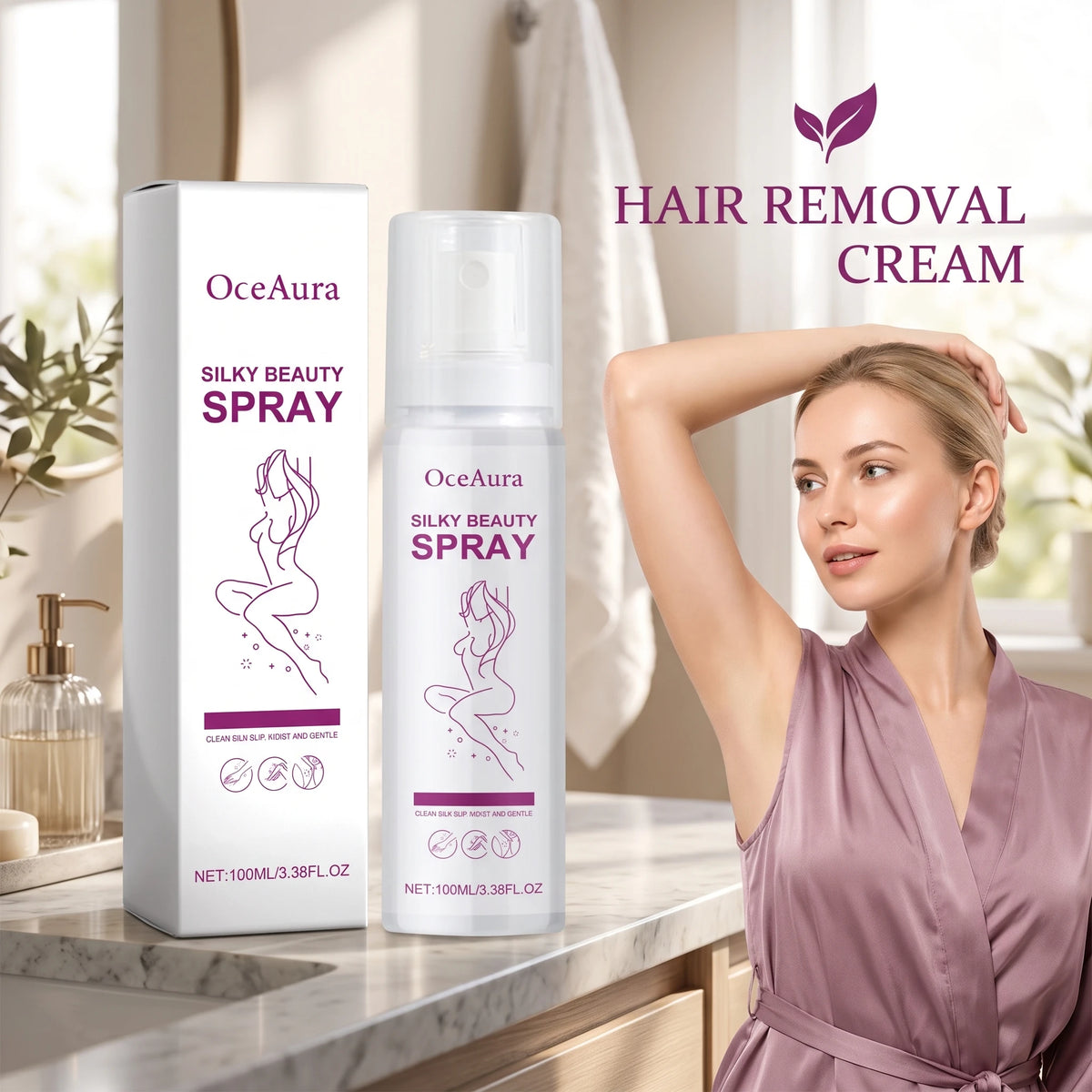 OceAura Body Hair Removal Spray Depilatory Mousse