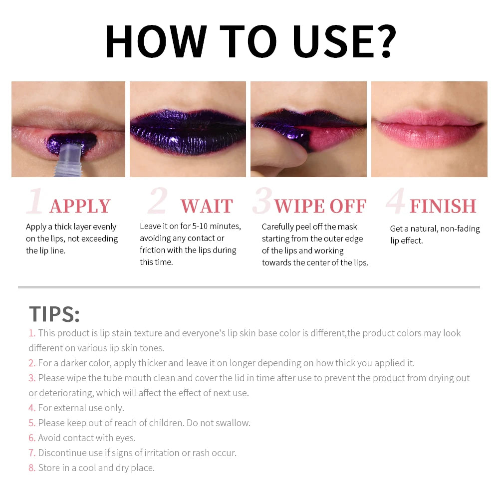 Peel Off Lip Stain Matte Tattoo Liquid Lipstick Waterproof Lip Gloss