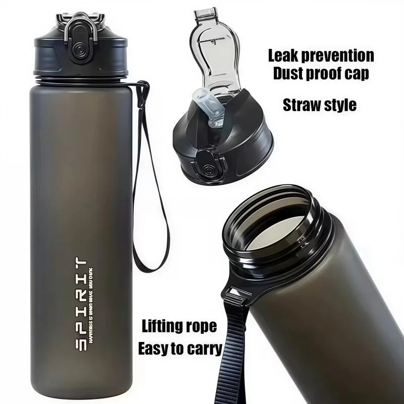750ml Motivational Water Bottle Leak Proof Sports Gym Cup with Straw - 7