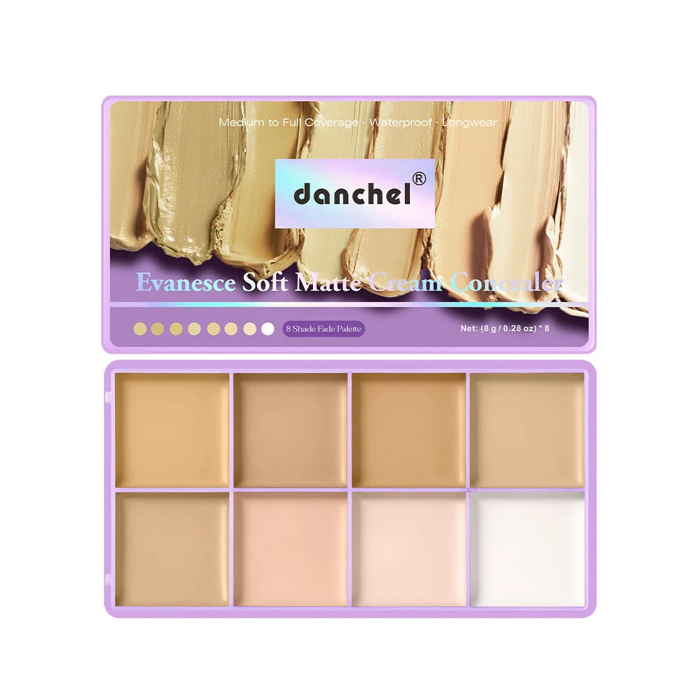 8 Shade Cream Concealer Palette Waterproof Full Coverage Makeup Kit - 20