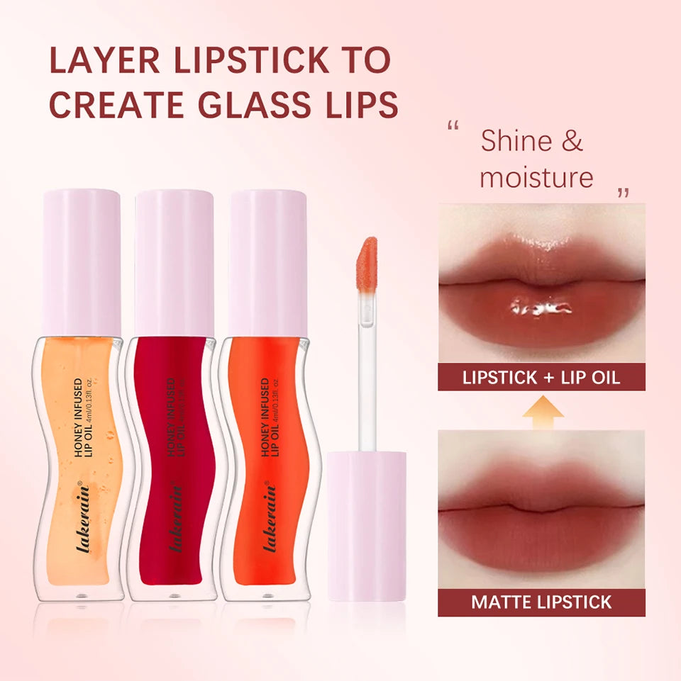 Lakerain Honey Infused Moisturizing Lip Gloss Oil - 12
