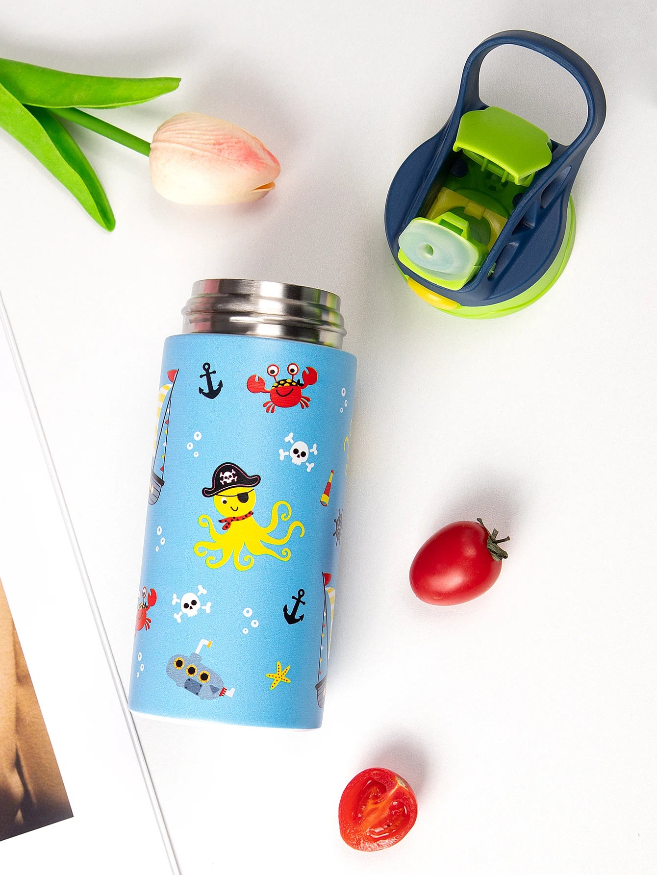 350ml Cartoon Insulated Stainless Steel Water Bottle Kids Vacuum Flask - 14