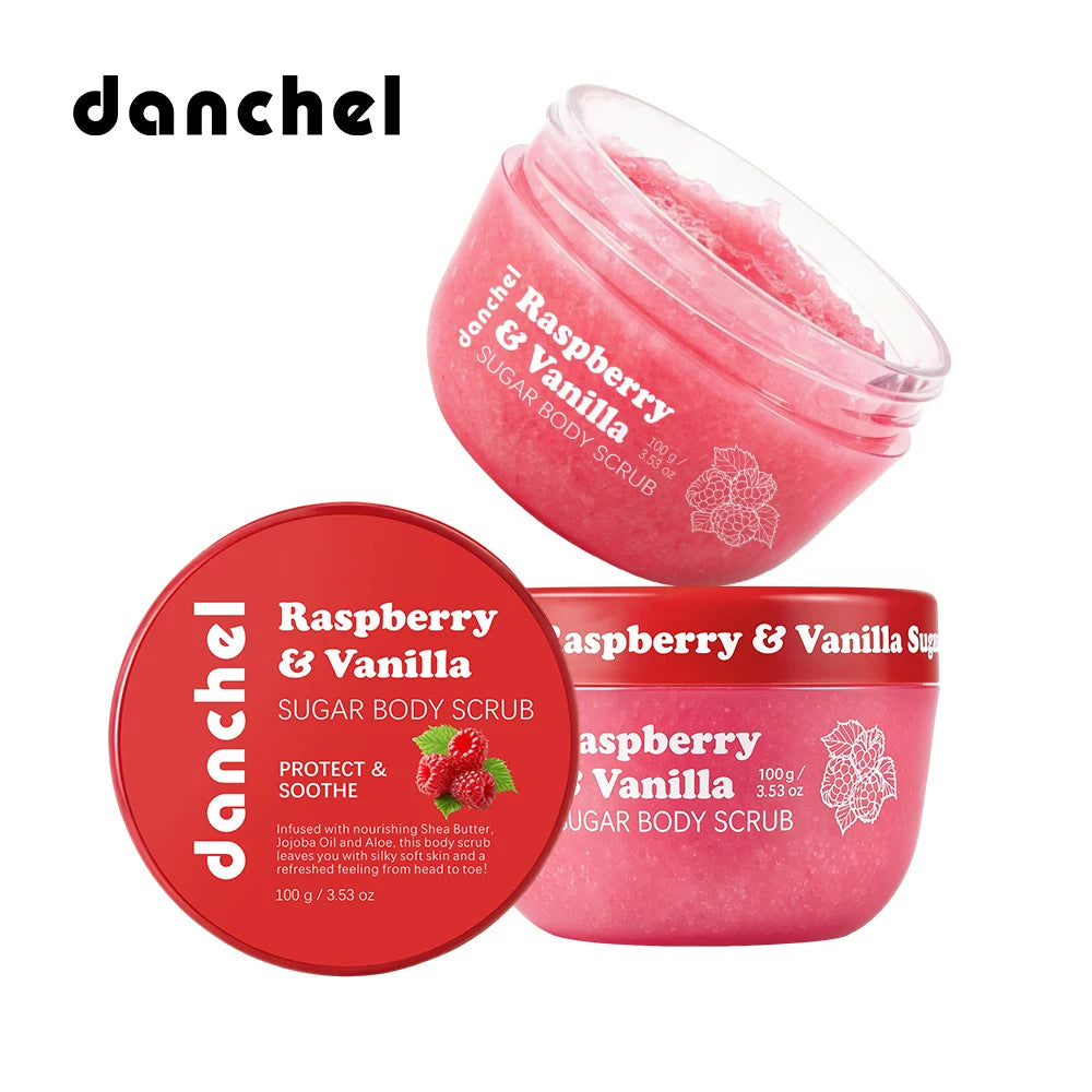 Raspberry Vanilla Sugar Body Scrub Exfoliating Skin Care