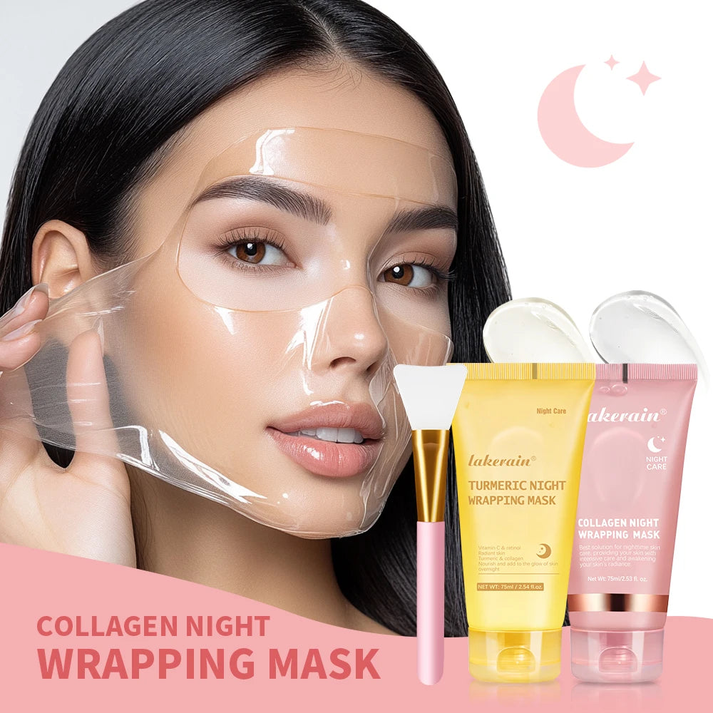 Korean Collagen Overnight Wrapping Peel Off Face Mask Duo - 1