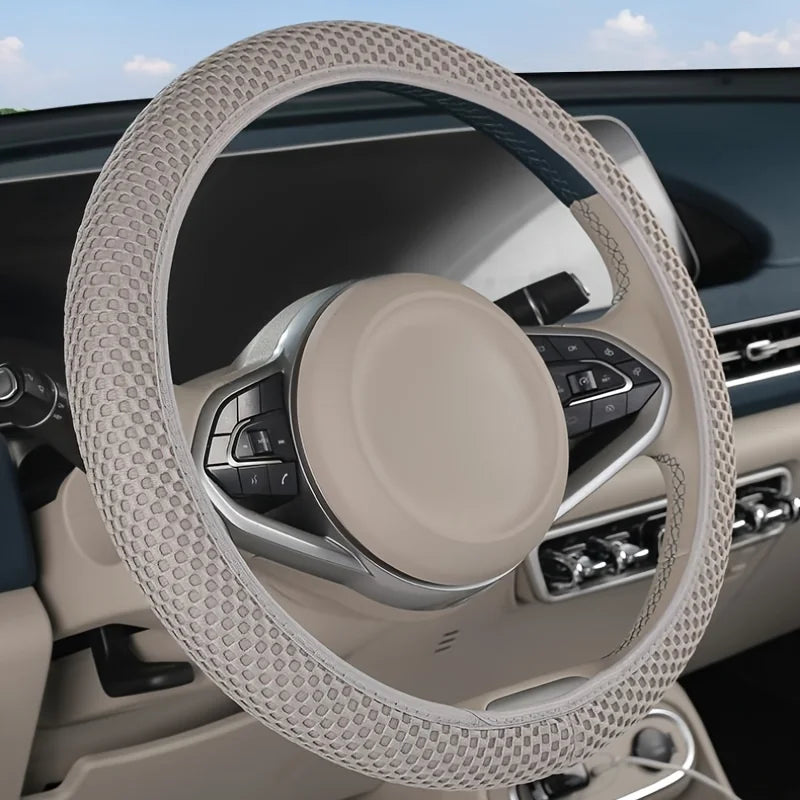 Universal Steering Wheel Cover 3D Massage Mesh Non Slip Elastic Grip