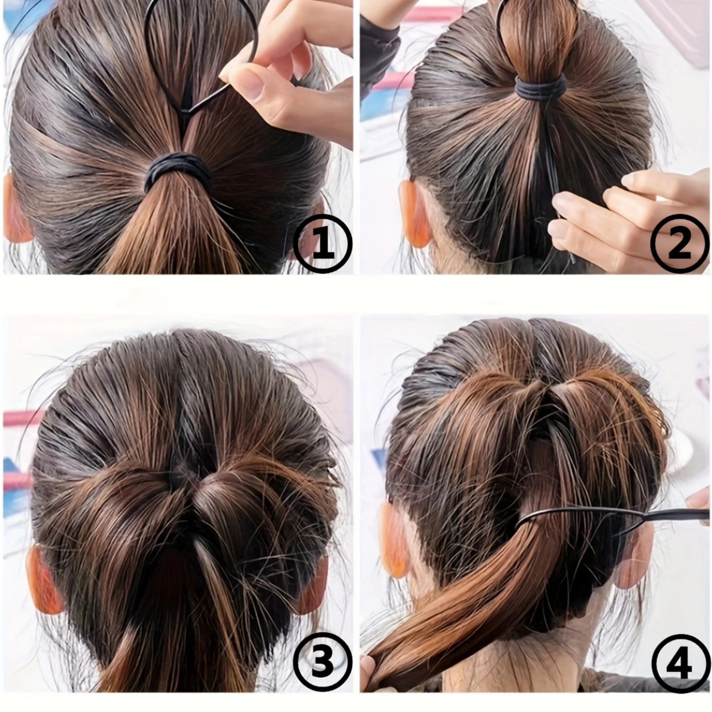 Topsy Tail Hair Braiding Tool Ponytail Maker Styling Accessory Set - 4