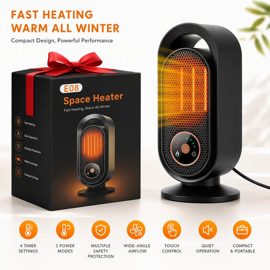 Portable Electric Space Heater Ceramic Fast Heating Fan