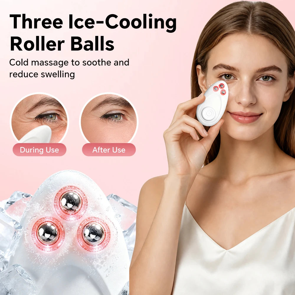 Hailicare Smart Sensor Ice Cooling Vibration Eye Roller Massager - 4