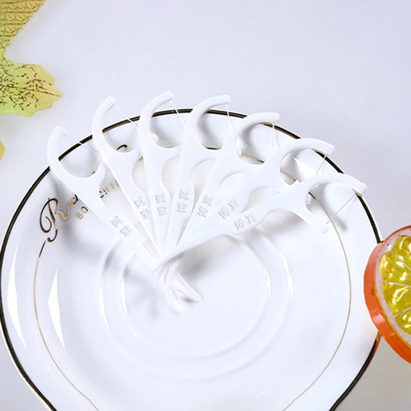 Portable Disposable Dental Floss Picks Toothpick Dispenser