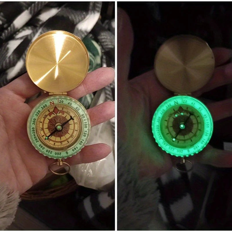 5 Pack Mini Pocket Compass Glow in the Dark Navigation Survival Tool - 3