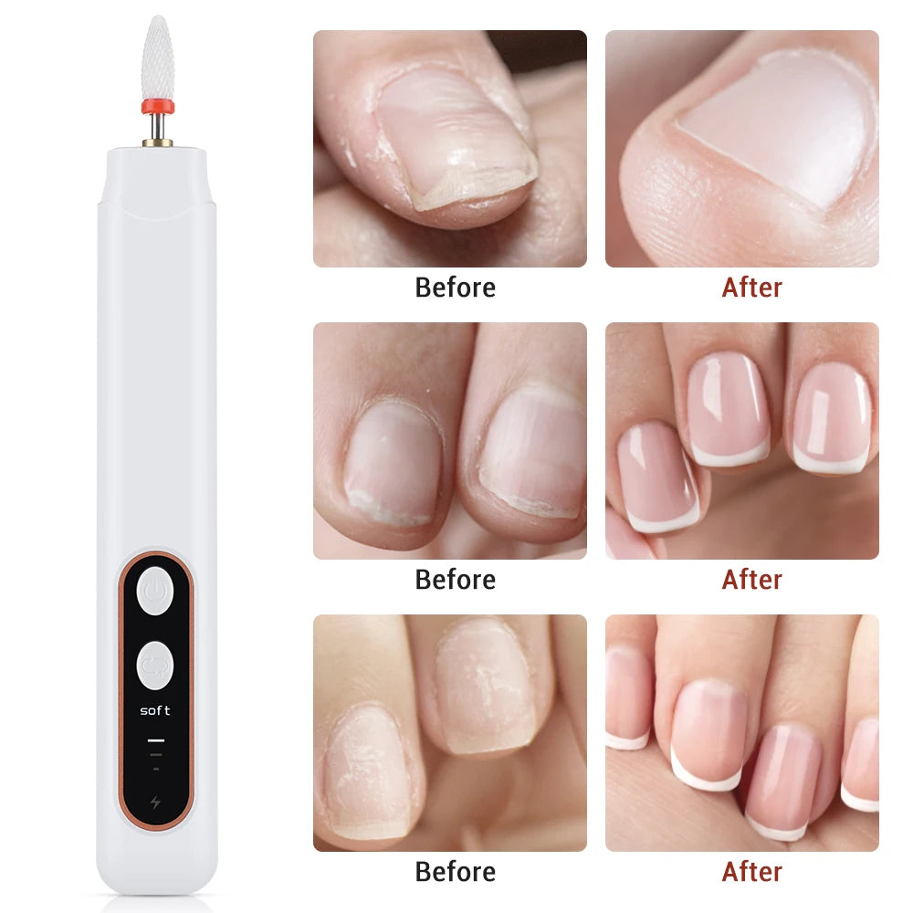 Cordless Electric Nail File Set Manicure Pedicure Drill Machine - 5