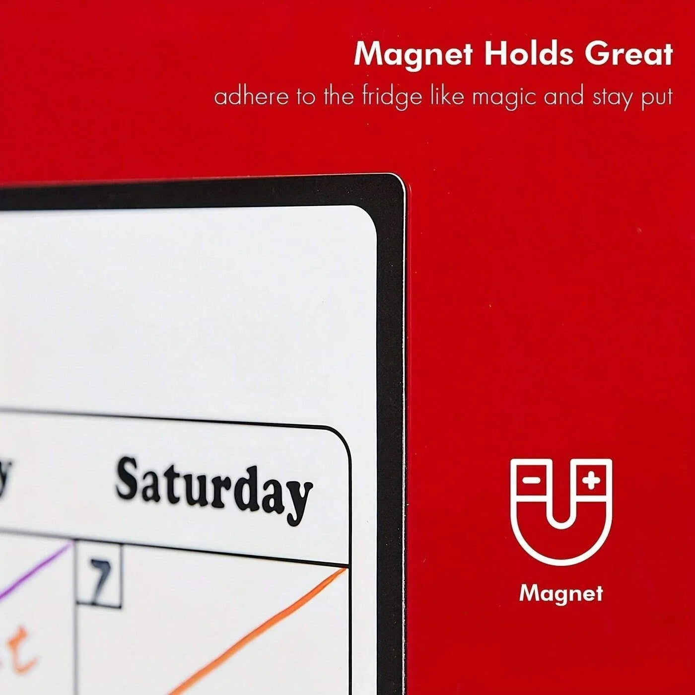 Magnetic Refrigerator Monthly Calendar Dry Erase Fridge Whiteboard Planner - 5