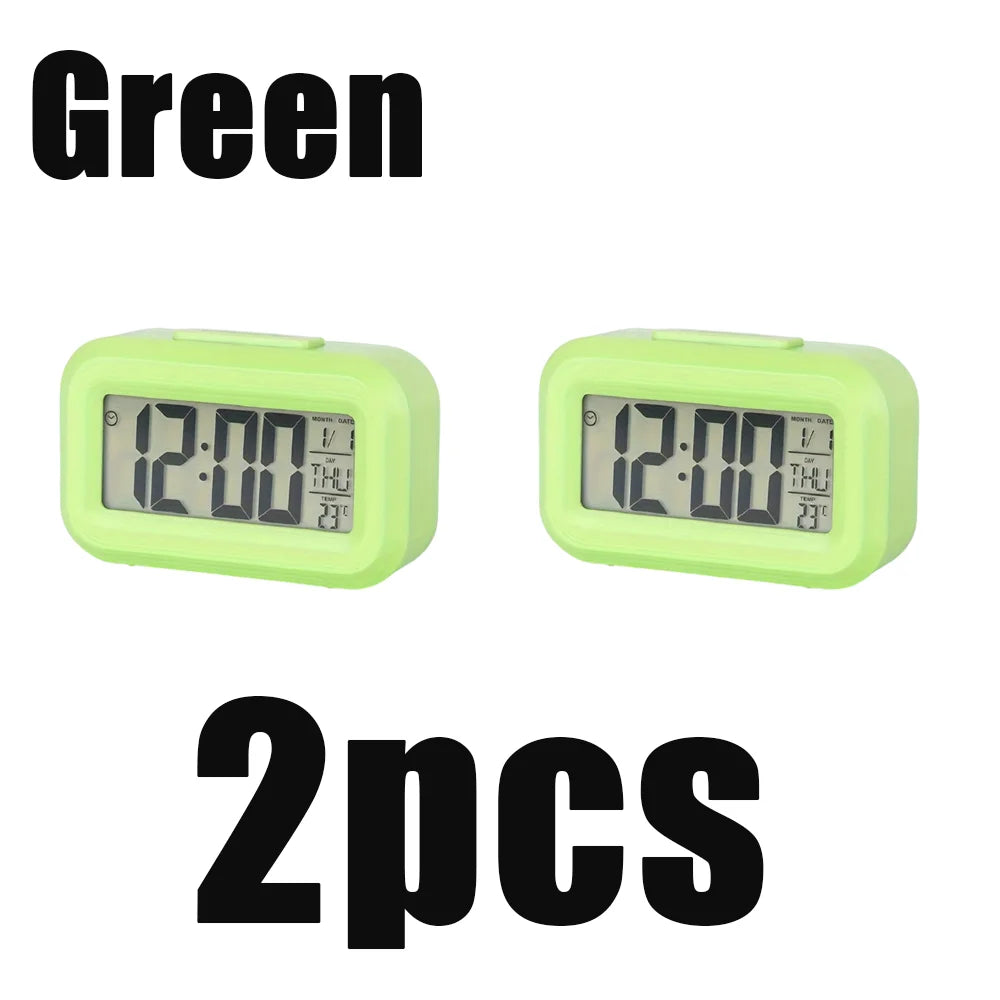 Digital Alarm Clock with Temperature Calendar and LED Display - 17
