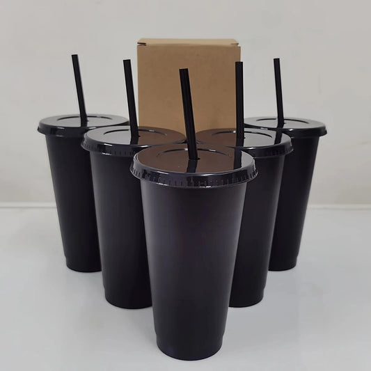 Reusable Glitter Tumbler Cups with Lids and Straws for Party Drinks