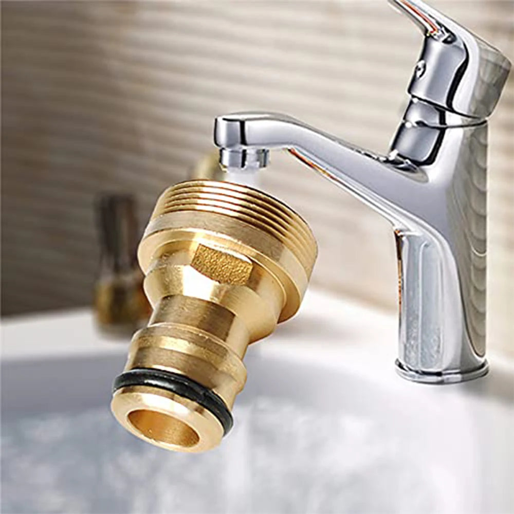 Universal Brass Faucet Adapter Connector for Garden Hose and Mixer Tap - 4