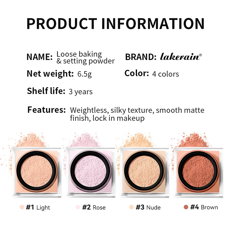 Matte Waterproof Loose Baking and Setting Powder