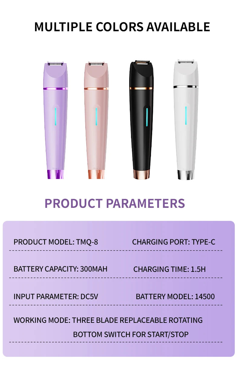 3 in 1 Electric Lady Shaver Waterproof Bikini Trimmer and Epilator - 17